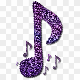 Music Notes Cross Clipart Image Royalty Free Purple - Purple Musical Notes, HD Png Download - colorful music symbols png