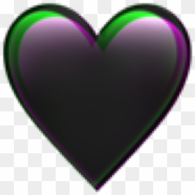 #black #heart #followme #deutsch #emoji #iphone #iphoneemoji - Heart, HD Png Download - black heart emoji png