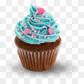 Bakery & Sweets - Chocolate Cup Cake With Blue Topping, HD Png Download - sweets png images