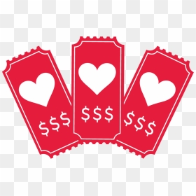 Heart Ticket, HD Png Download - raffle ticket png