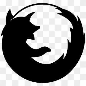 Firefox Logo Black And White, HD Png Download - firefox png