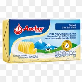 Anchor Salted Butter 227g, HD Png Download - salty png