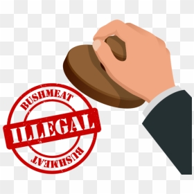 Hand Stamping, With Stamp That Reads ‘bushmeat Illegal’, HD Png Download - cdc logo png