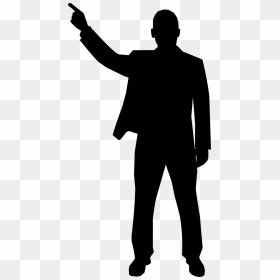 Person Pointing Silhouette Png, Transparent Png - people pointing png