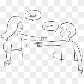 Two People Pointing To Each Other As Part Of Fast-paced, HD Png Download - people pointing png