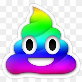 #emoji #emoticonos #whatsapp #rainbow - Rainbow Poop Poop Emoji, HD Png Download - rainbow emoji png