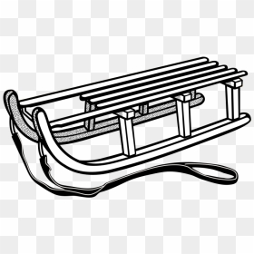 Clipart - Sledge - Lineart - Sled Clipart, HD Png Download - sled png