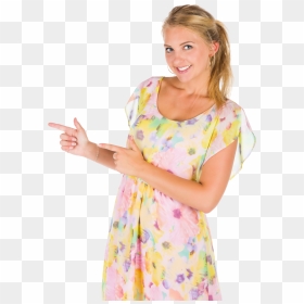 Girl, HD Png Download - people pointing png
