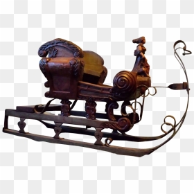 Antique Children S Child Sleigh Wooden Hand - Octopus, HD Png Download - sled png
