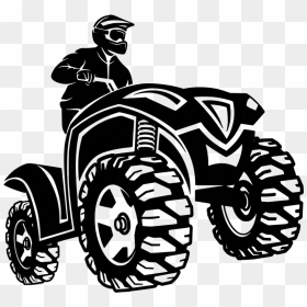 Quad 4 Wheeler Drawing, HD Png Download - atv png