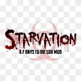 7 Days To Die Starvation Обвес , Png Download - Calligraphy, Transparent Png - 7 days to die png