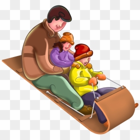 Sled Ride B - Sledding Clipart Transparent Background, HD Png Download - sled png