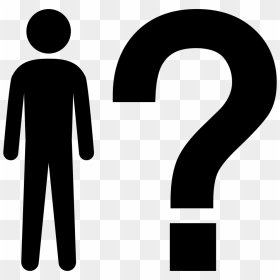 Transparent Man Standing Png - Silhouette Of Question Mark, Png Download - signo de interrogacion png