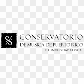 Logo Del Conservatorio De Música De Puerto Rico - Black-and-white, HD Png Download - musica png