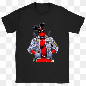 Mickey Wade Deadpool In Jacket Old Comics Shirts - Gucci Pug Shirt, HD Png Download - deadpool comic png