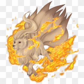 Ninetales Used Fire Blitz Game Art Hq Pokemon Art Tribute - Pokemon Nine Tails Gold, HD Png Download - wisp png