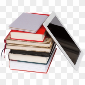 E-book Next To Pile Of Books Clip Arts - Modern Pile Of Books, HD Png Download - libros png