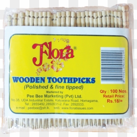 Flora Wooden Toothpick - Flora Tissue, HD Png Download - toothpick png