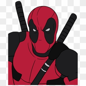 How To Draw Deadpool Easy Step - Colourful Easy Drawing In Cartoon, HD Png Download - deadpool comic png