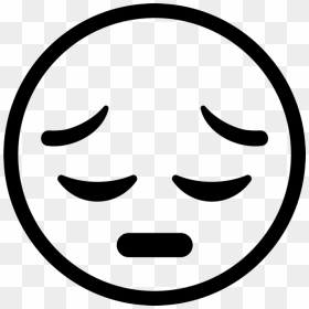 Pensive Face Emoji Rubber Stamp, HD Png Download - crying face emoji png