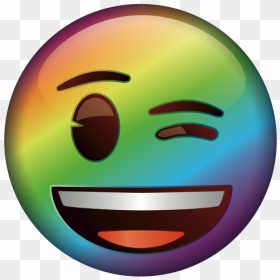 Rainbow Emoji Faces, HD Png Download - rainbow emoji png