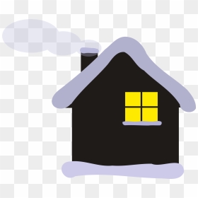 Winter Cottage Clip Arts - House In Winter Clipart, HD Png Download - cottage png