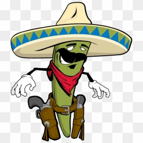 Wanted Guy Clipart Sombero Clip Royalty Free Download - Mexican Bandit Clipart, HD Png Download - sombrero mexicano png