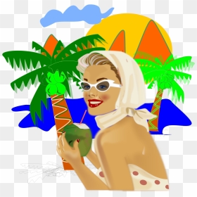 Mulhereternamente Linda Clip Arts - Woman On Beach Png, Transparent Png - imagens png