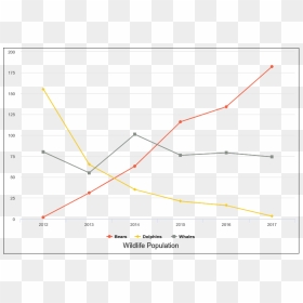 Wildlife Population - Line Chart, HD Png Download - line graph png