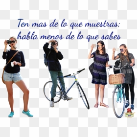 Frase Fondo Transparente - People Biking Png, Png Download - corona de espinas png