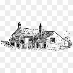 Quaint Clipart Black And White, HD Png Download - cottage png
