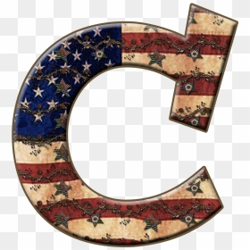 Alfabeto Con Bandera De Usa Vieja - Transparent Clipart Letter G In A Circle, HD Png Download - bandera usa png