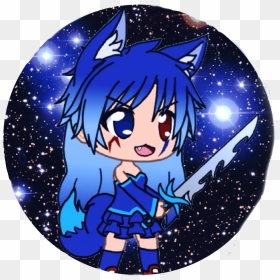 Gacha Anime Roblox Transparent Blue Wolf Png Gacha - Blue Wolf Anime, Png Download - wolf.png