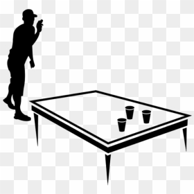 Beer Pong Silhouette - Clipart Beer Pong Png, Transparent Png - beer.png