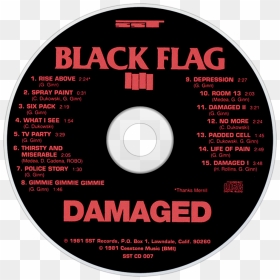 Black Flag Damaged Cd Disc Image - Label, HD Png Download - black flag png
