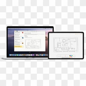 An Ipad Showing A Sketch And A Mac Next To It Showing - Mac Os, HD Png Download - mac cursor png