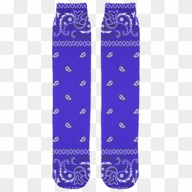 Royal Blue Bandana Print Socks, Unisex, Blue, - Majorelle Blue, HD Png Download - blue bandana png