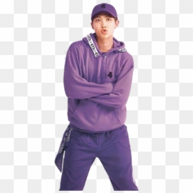 Namjoon Kimnamjoon Bts Rm Rapmonster - Namjoon Purple Hoodie, HD Png Download - rap monster png