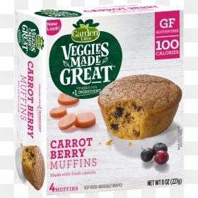 3d-carrotberry 062818 - Garden Lites Carrot Berry Muffins, HD Png Download - berry png