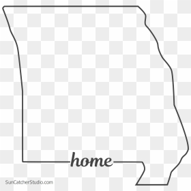 Free Missouri Outline With Home On Border, Cricut Or - Missouri Outline Hd Png, Transparent Png - missouri png