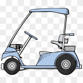 Golf Cart Clip Arts - Golf Car Clipart, HD Png Download - golf cart png