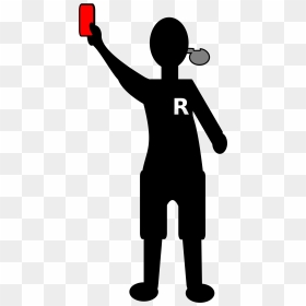 Referee Clip Arts - Referee Holding Yellow Card Vector, HD Png Download - referee png