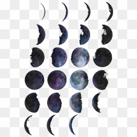 Watercolor Moon Phases, HD Png Download - moon phases png
