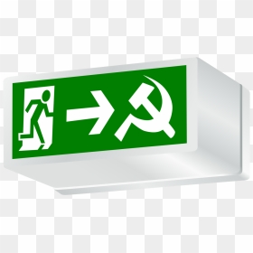 Exit Sign Emergency Exit Light-emitting Diode Emergency, HD Png Download - exit sign png