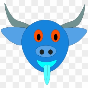 Cartoon Bull Face, HD Png Download - bull head png