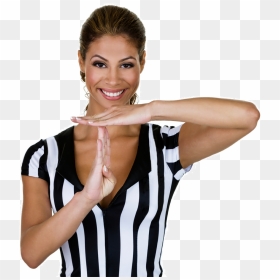 Women"s Official Striped Referee/umpire Jersey, - Sexy Referee T Shirt, HD Png Download - referee png