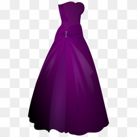 Formal Gown Remix Clip Arts - Purple Gown Clip Art, HD Png Download - prom png