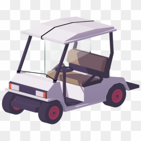 Golf Cart Shield Final - Low Poly Golf Cart, HD Png Download - golf cart png