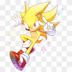 “a Super Sonic I Did For The Art Reveal Meme Thing - Super Sonic Art, HD Png Download - super sonic png
