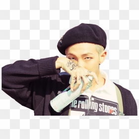 Bts, Rap Monster, And Kpop Image - Holding 2 Spray Cans, HD Png Download - rap monster png